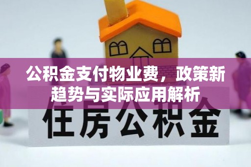 穆棱公积金支付物业费，政策新趋势与实际应用解析
